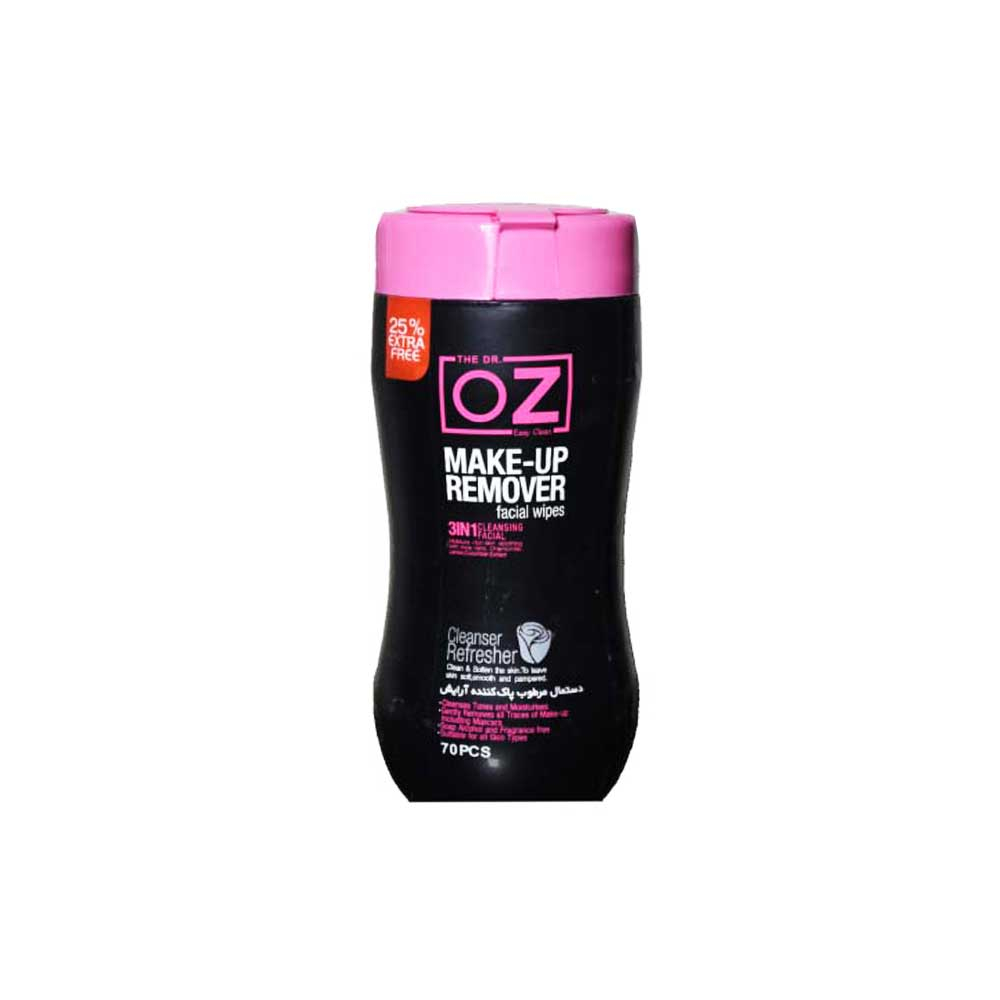 DR OZ MAKE UP REMOVER FACIAL WIPES دستمال مرطوب آرایشی کمر باریک دکتر آز DR OZ