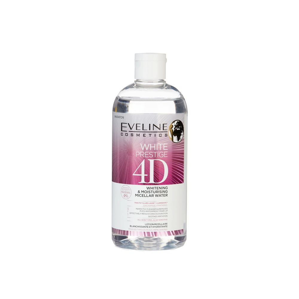 میسلار واتر 400 میلی لیتر White Prestige 4D اولاین Eveline