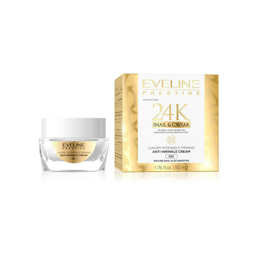 کرم روز ضد چروک حلزون و خاویار 24k اولاین Eveline