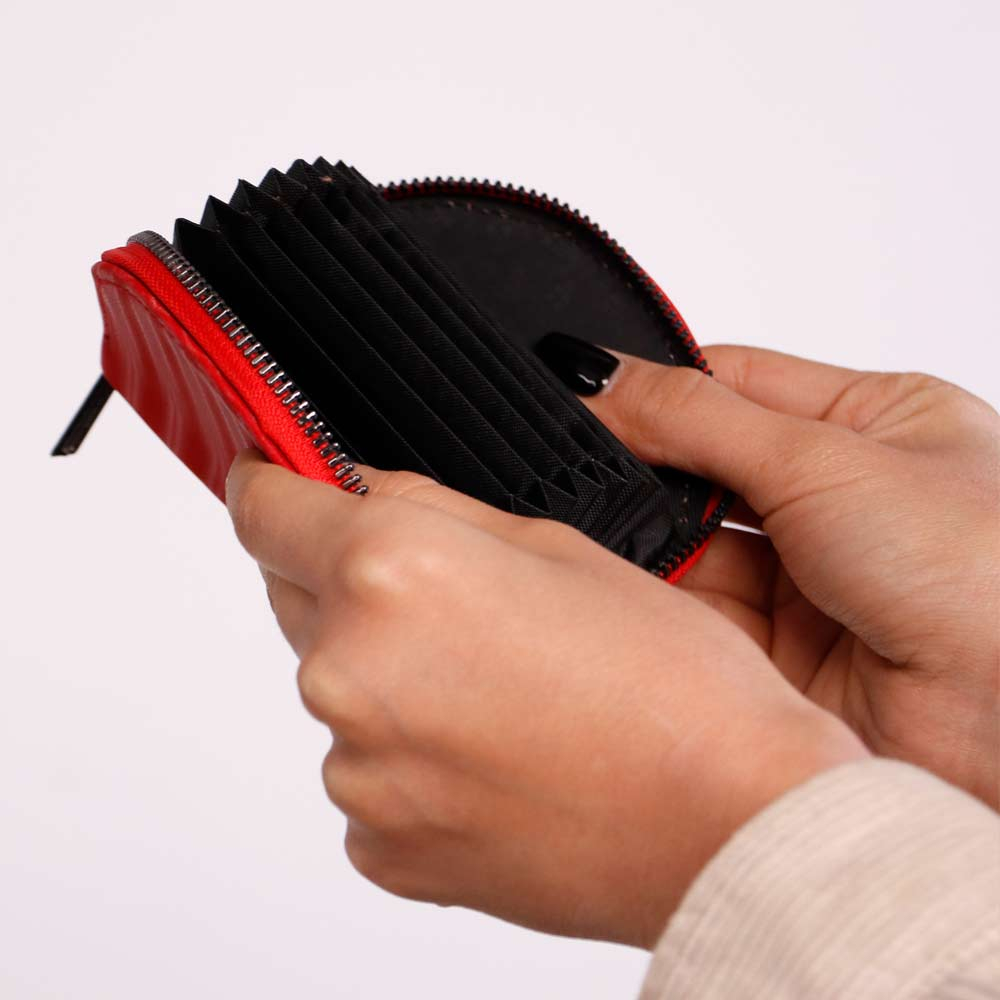 Modissory Red Card Holder Wallet جاکارتی حلالی قرمز مدیسوری MODISSORY