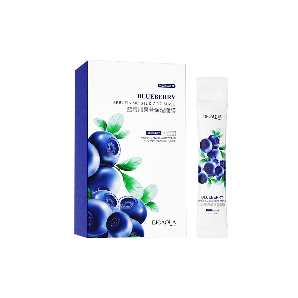 ماسک صورت ساشه ای بلوبری و آربوتین بیوآکوا BIOAQUA