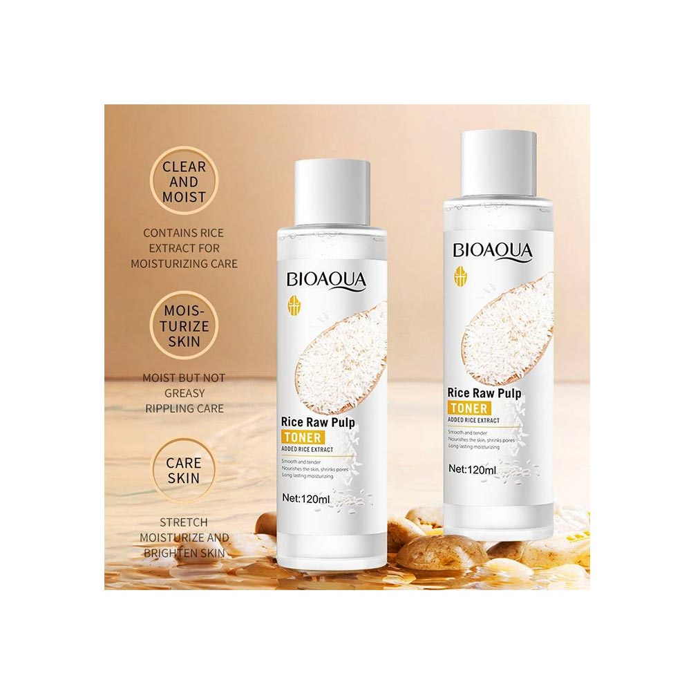 BIOAQUA RICE RAW PULP TONER تونر برنج بیوآکوا BIOAQUA