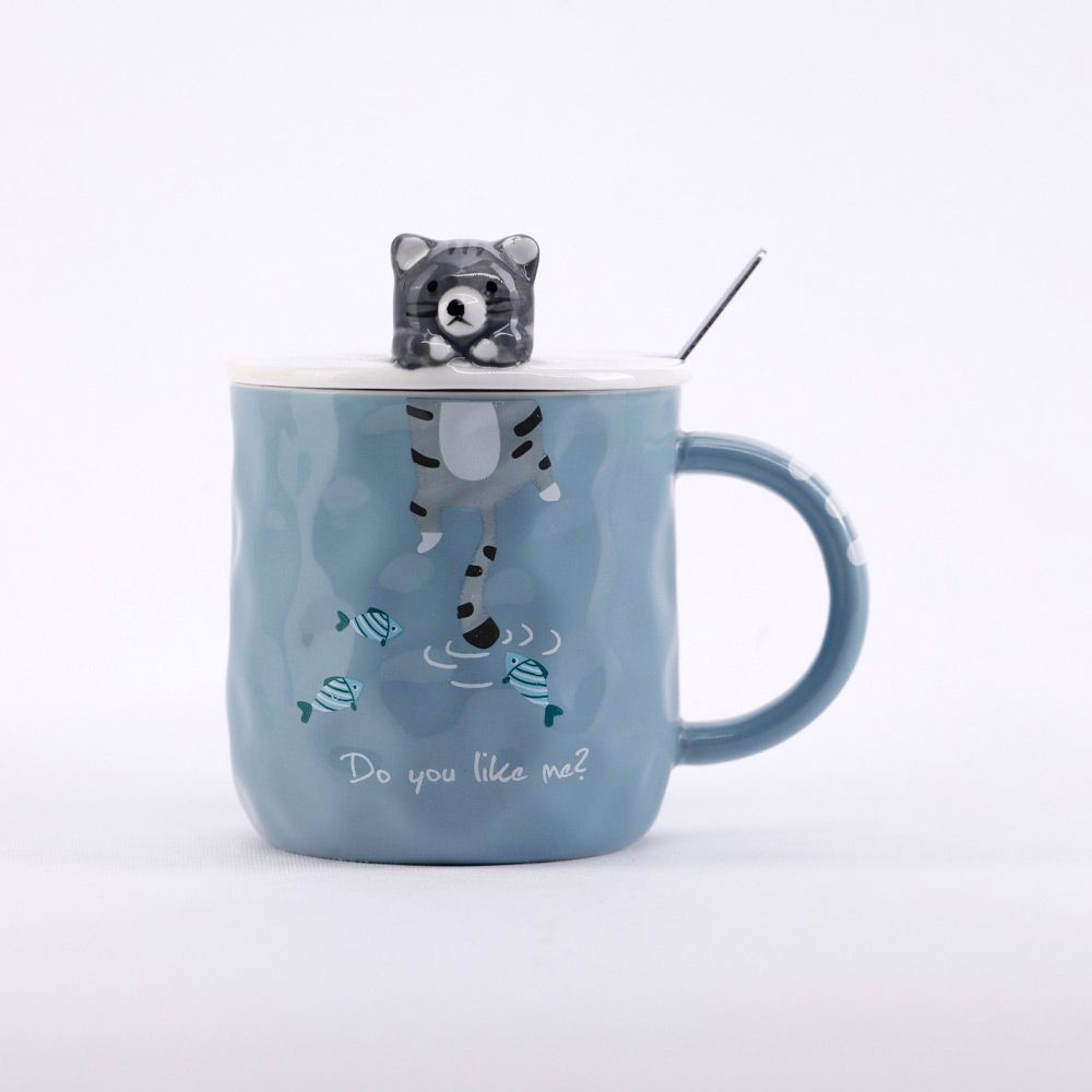 MODISSORY BLUE CAT MUG ماگ گربه روی در آبی مدیسوری MODISSORY