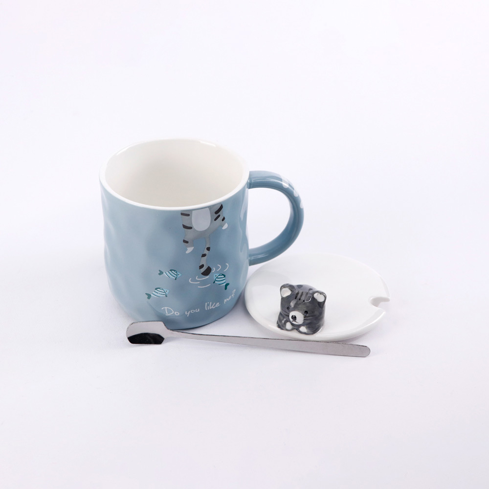 MODISSORY BLUE CAT MUG ماگ گربه روی در آبی مدیسوری MODISSORY
