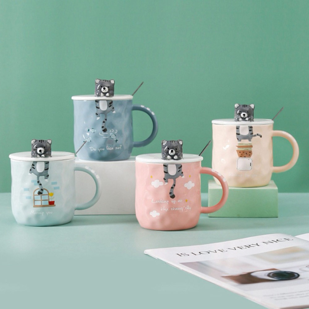 MODISSORY BLUE CAT MUG ماگ گربه روی در آبی مدیسوری MODISSORY
