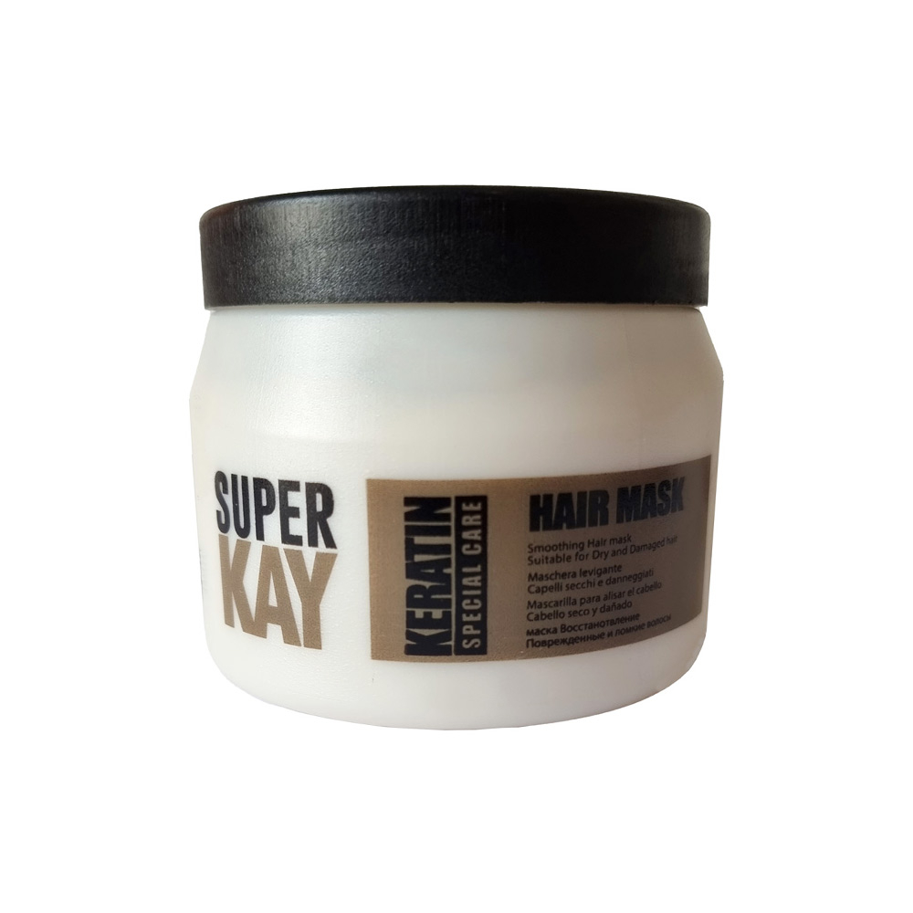ماسک مو کاسه ای کراتین 500 میلی لیتر سوپرکی SUPER KAY