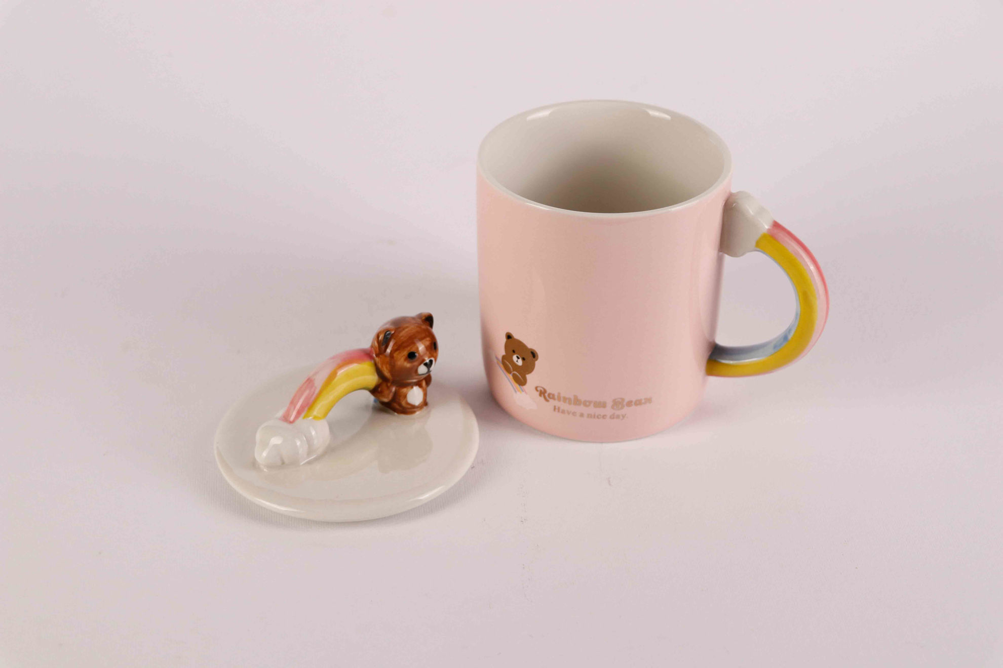 ماگ سرامیکی طرح تدی رنگین کمان مدیسوری MODISSORY