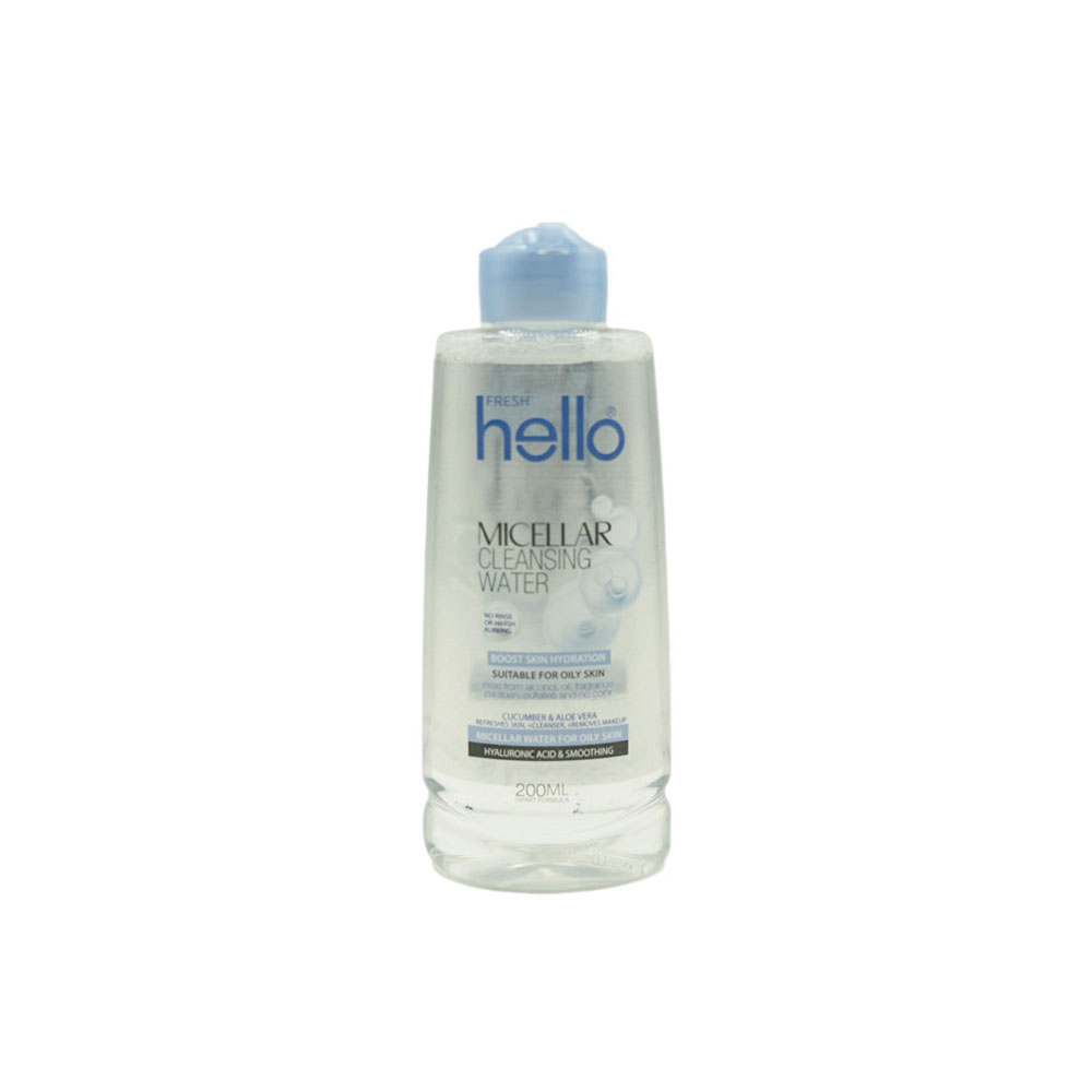 HELLO FRESH OILY SKIN MICELLAR CLEANSER WATER میسلار واتر پوست چرب هلو فرش HELLO FRESH