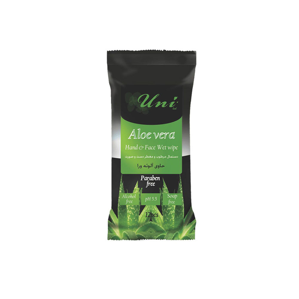 دستمال مرطوب جیبی آلوئه ورا یونی لد Uni Led