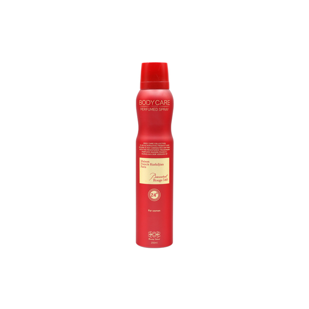 اسپری دئودورانت زنانه 200میلی لیتر Baccarat Rouge 540 بادی کر Body Care