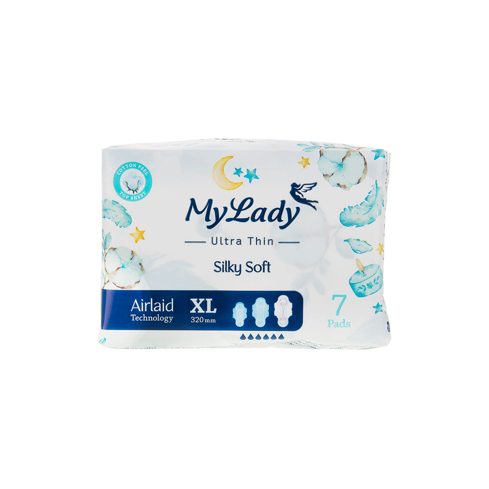 نوار بهداشتی خیلی نازک به نرمی ابریشم خیلی بزرگ ULTRA مای لیدی MYLADY