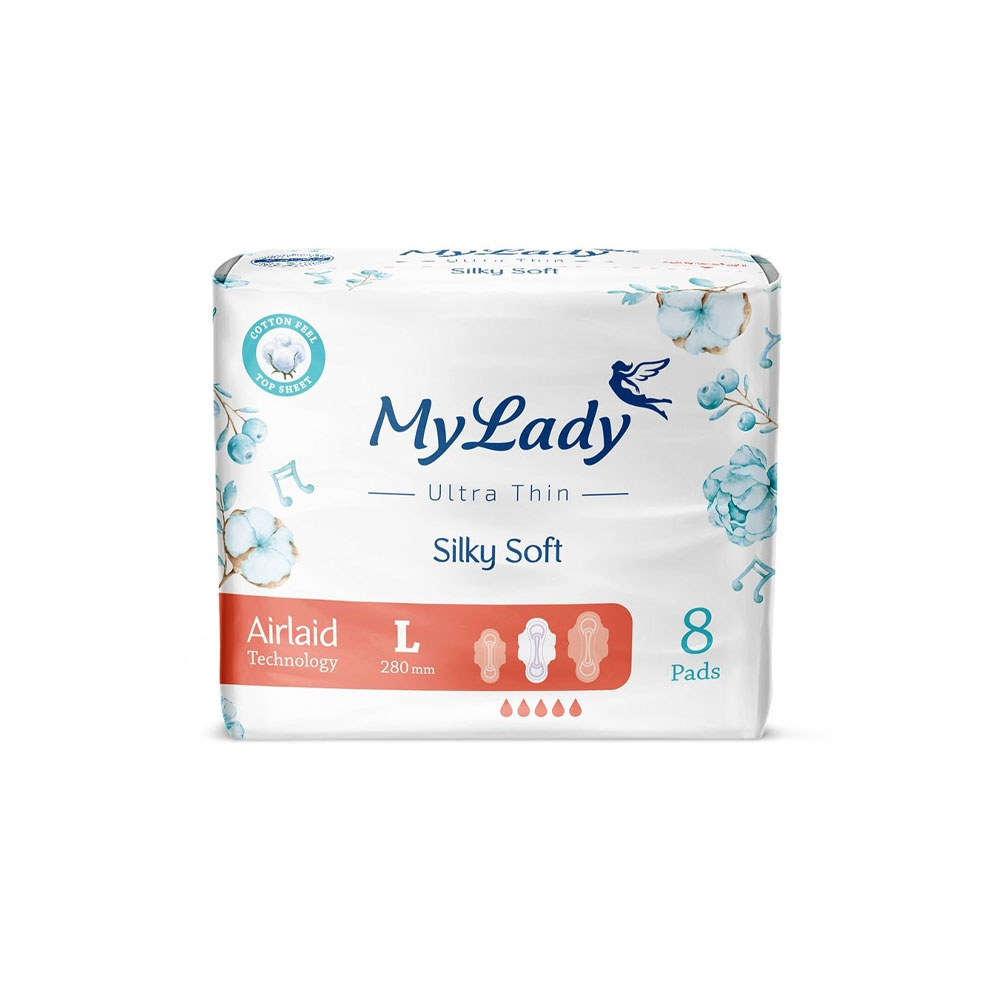 نوار بهداشتی خیلی نازک به نرمی ابریشم بزرگ ULTRA مای لیدی MYLADY