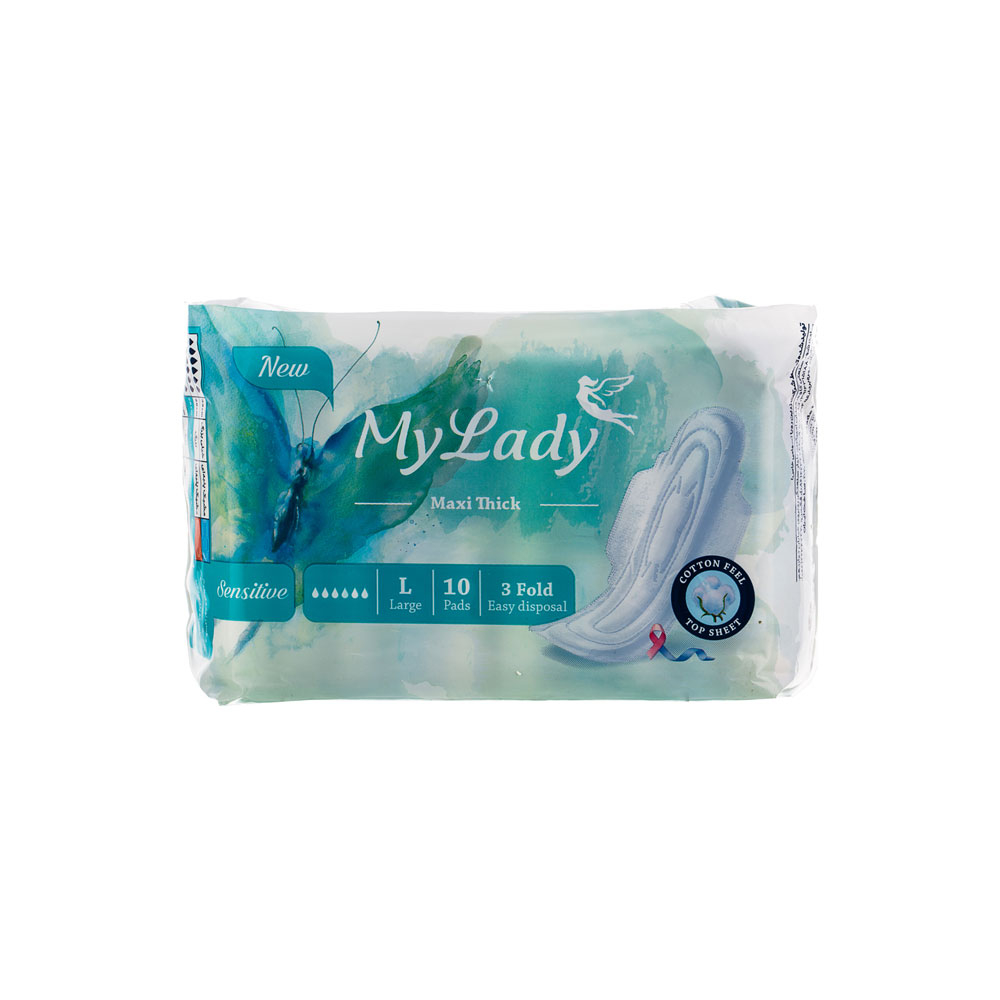 نوار بهداشتی نیمه ضخیم بزرگ پوست حساس مای لیدی MYLADY