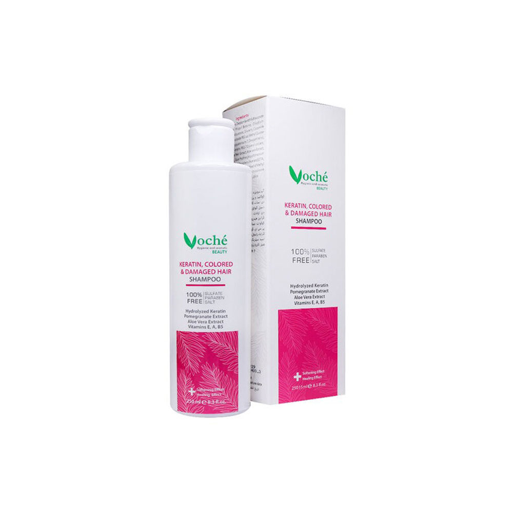 شامپو کراتین موهای رنگ شده و آسیب دیده وچه VOCHE