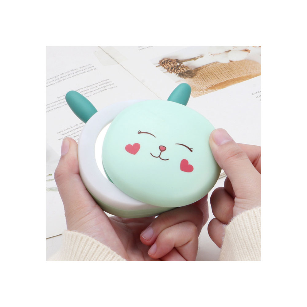 MODISSORY RABBIT MINI HAND WARMER AND BEAUTY MIRROR گرمکن دست آینه دار با رینگ لایت فانتزی RABBIT مدیسوری MODISSORY