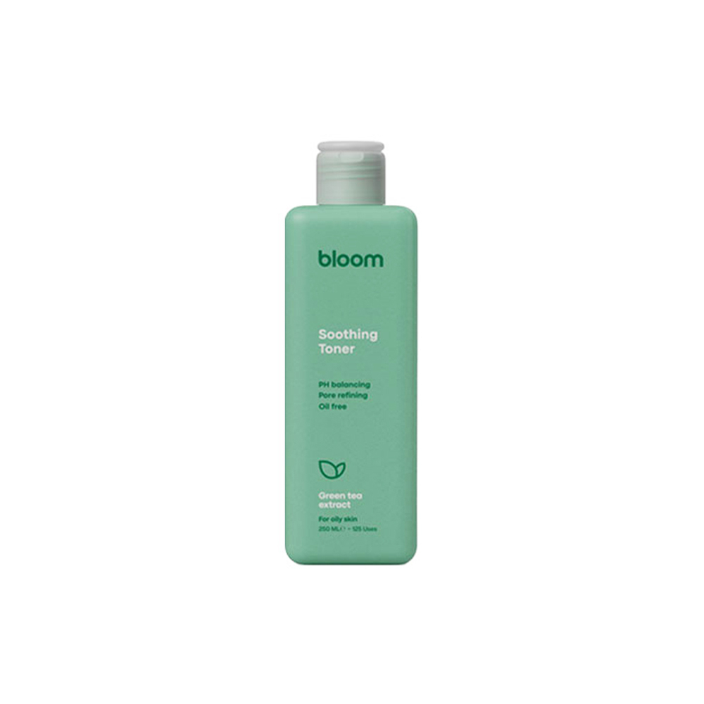 BLOOM GREEN TEA SOOTHING TONER تونر صورت پوست چرب چای سبز بلوم BLOOM