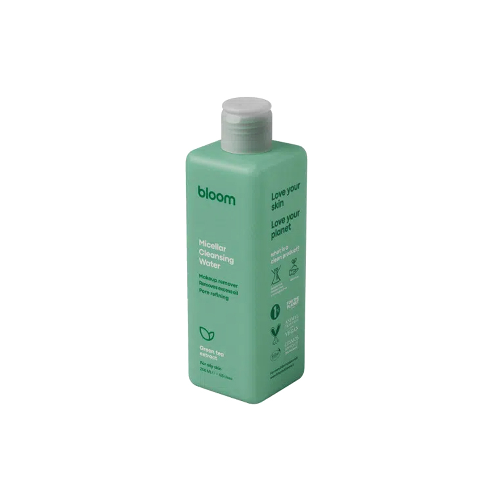 BLOOM GREEN TEA MICELLAR CLEANSING WATER میسلار واتر  پوست چرب چای سبز بلوم BLOOM
