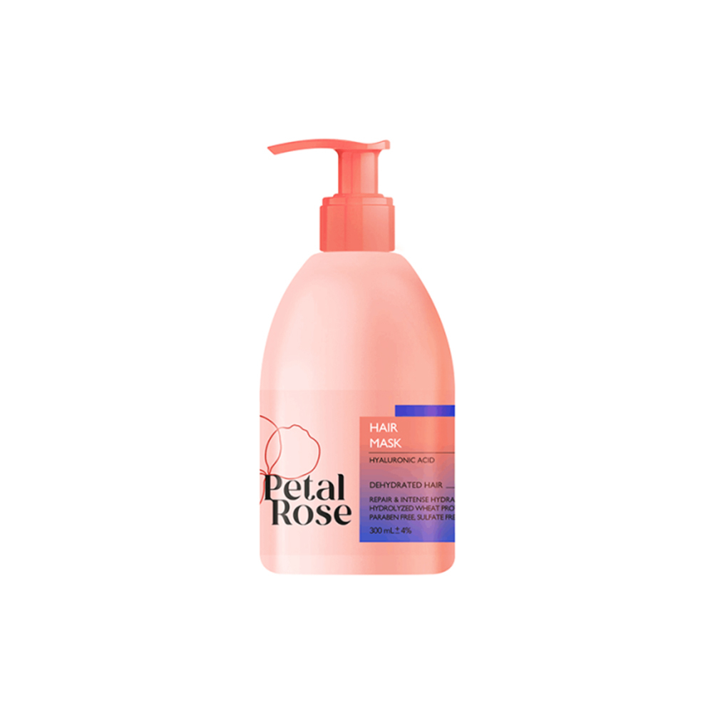 ماسک مو فاقد سولفات حاوی هیالورونیک اسید مناسب موی خشک پتال رز PETAL ROSE