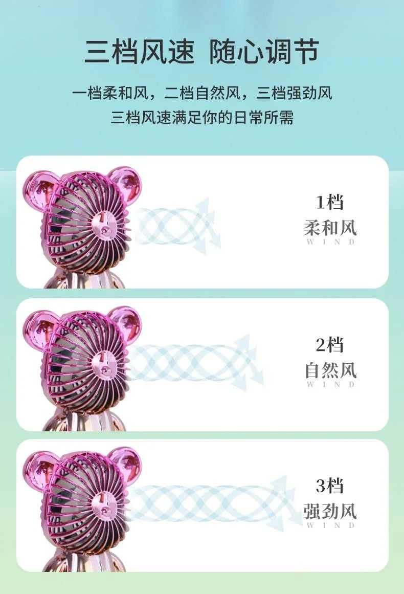 فن فانتزی خرسی شارژی متالیک مدیسوری MODISSORY