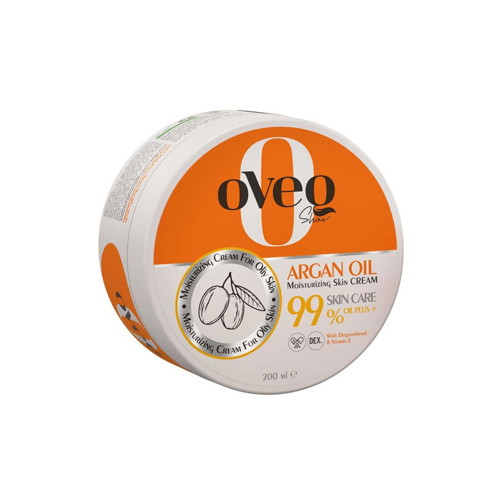 کرم مرطوب کننده روغن آرگان پوست چرب کاسه ای اوک شاین OVEQ SHINE