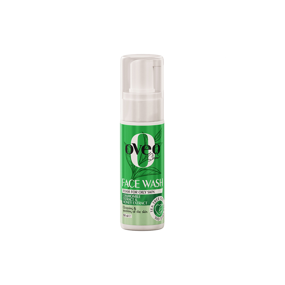 OVEQ SHINE OILY SKIN FACE WASH FOAM فوم شستشوی صورت مناسب پوست چرب اوک شاین OVEQ SHINE