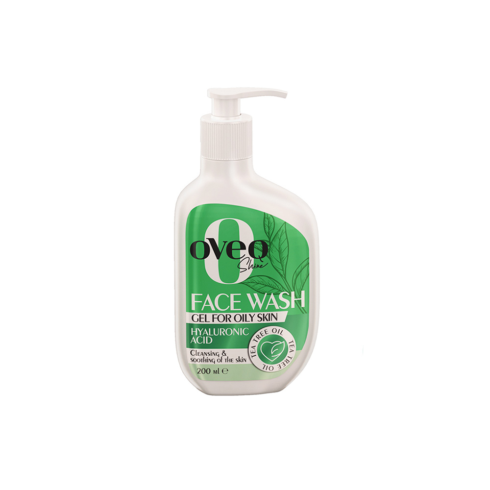 OVEQ SHINE OILY SKIN FACE WASH GEL ژل شستشوی صورت مناسب پوست چرب اوک شاین OVEQ SHINE