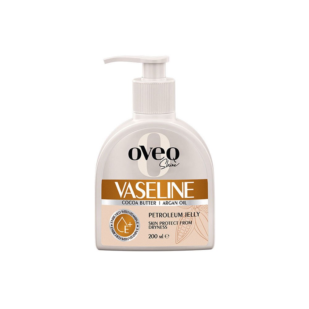 وازلین حاوی کره کاکائو  و روغن آرگان اوک شاین OVEQ SHINE