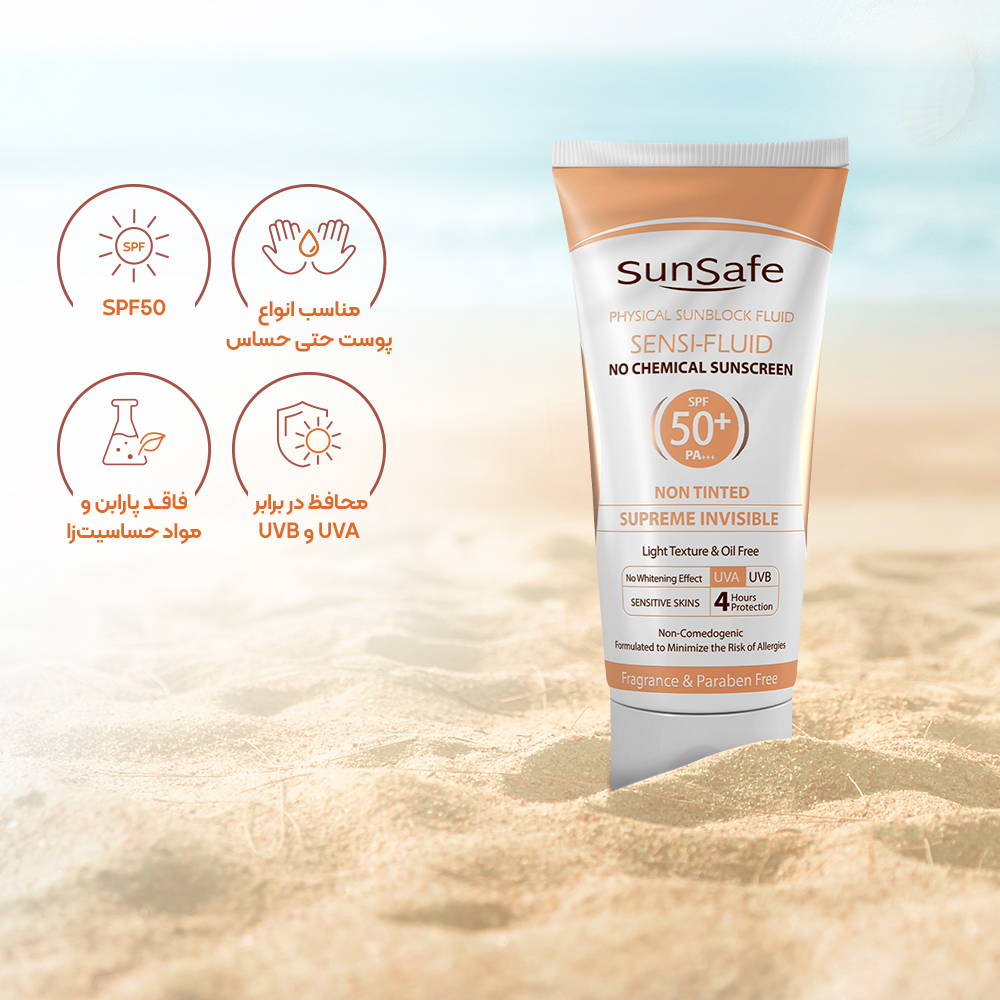 ضد آفتاب سنسی فلوئید سان سیف sunsafe