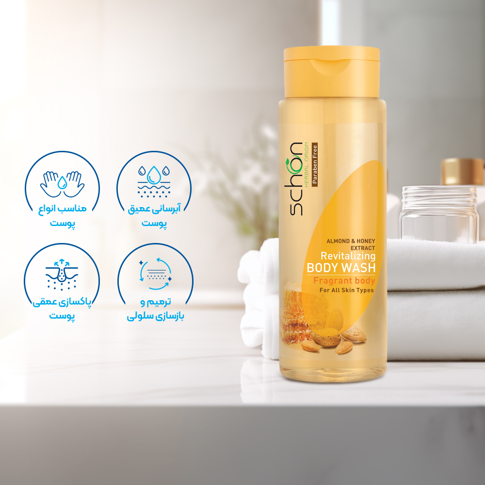شامپو بدن عسل و بادام شون Schon