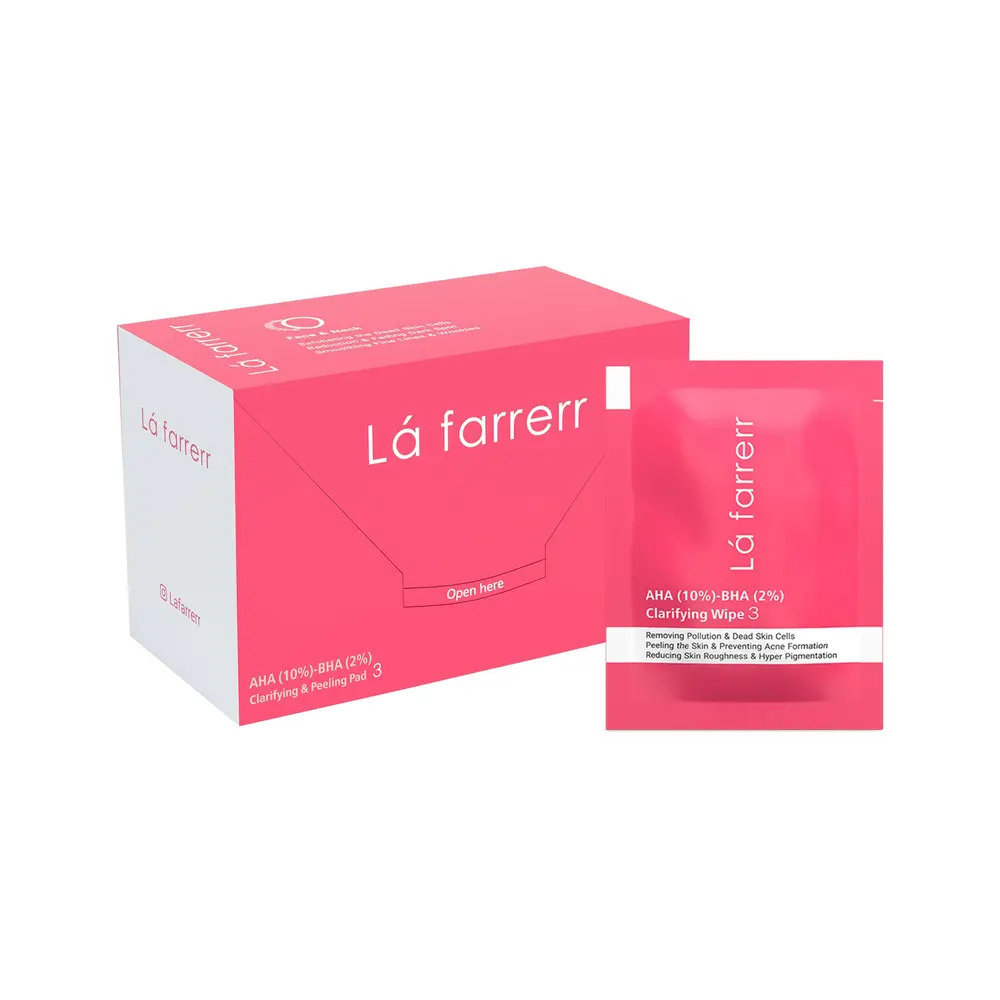 تصویر پد لایه بردار و جوانساز پوست حاوی BHA(2%)-AHA(10%) لافارر کد 3
