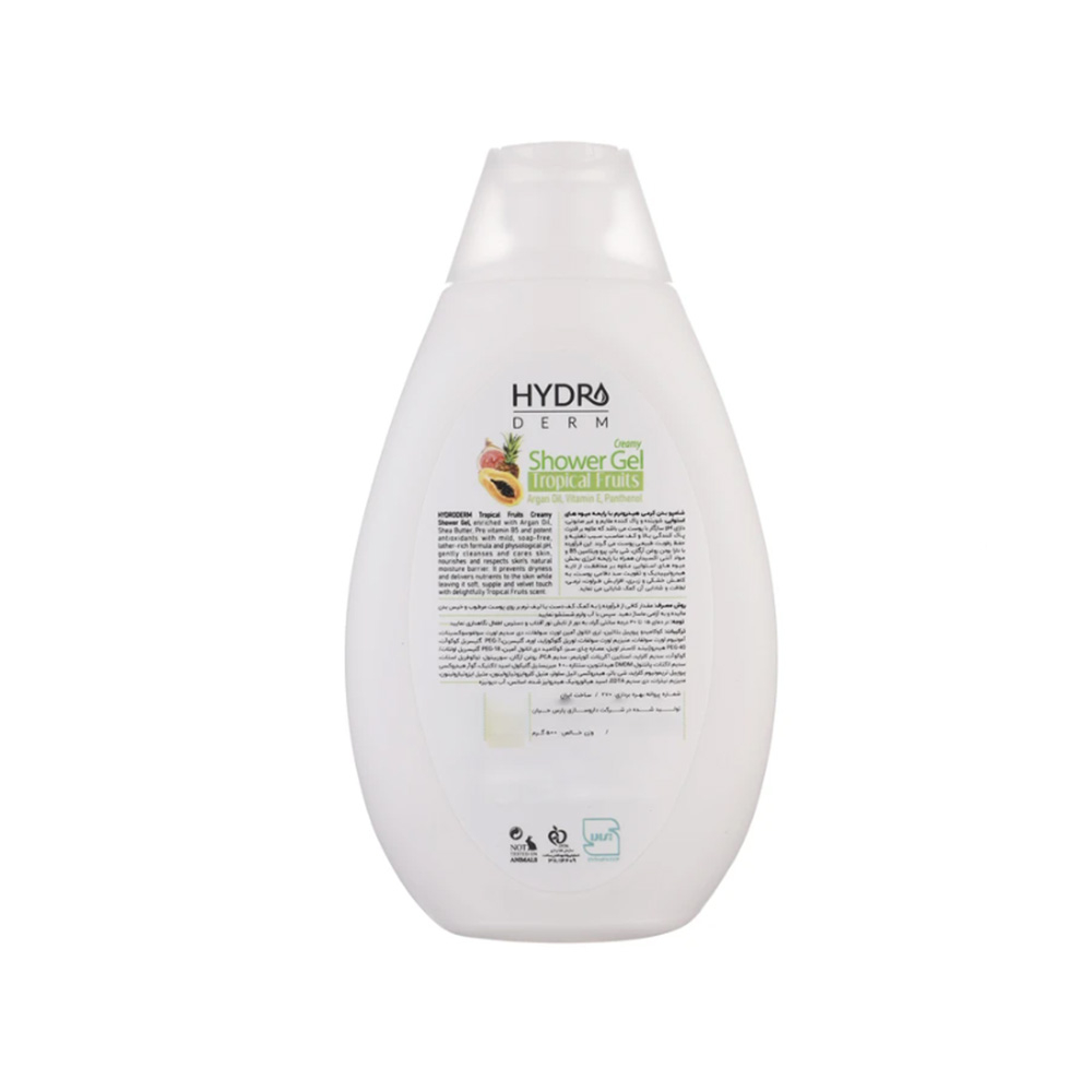 تصویر شامپو بدن کرمی هیدرودرم با رایحه میوه های استوایی 500 میل