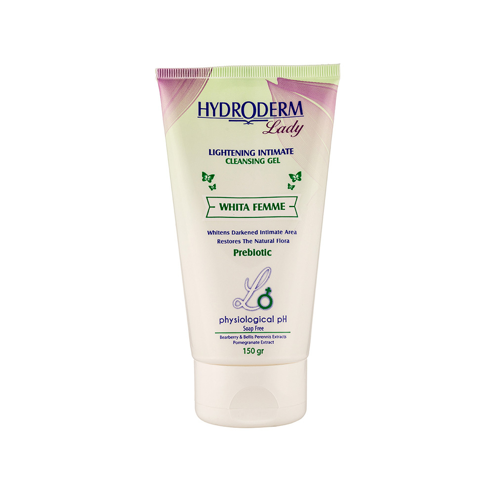 تصویر ژل بهداشتی بانوان هیدرودرم Whita Femme حجم 150 میل