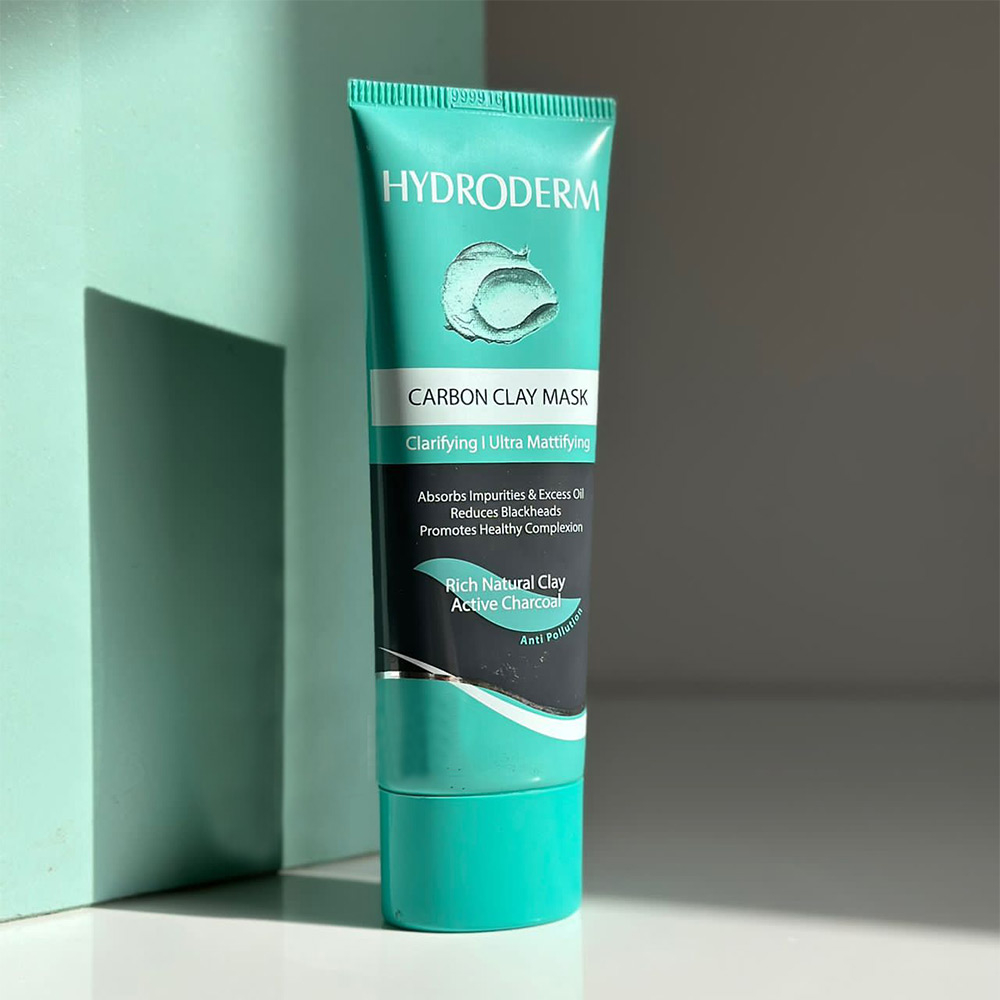 تصویر ماسک صورت رسی هیدرودرم مدل پاک کننده قوی کربن