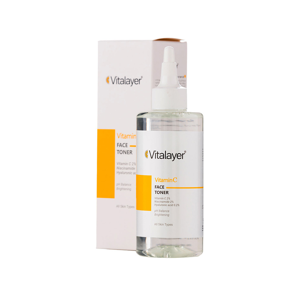 تصویر تونر پاک کننده صورت ویتامین سی ویتالیر مناسب انواع پوست