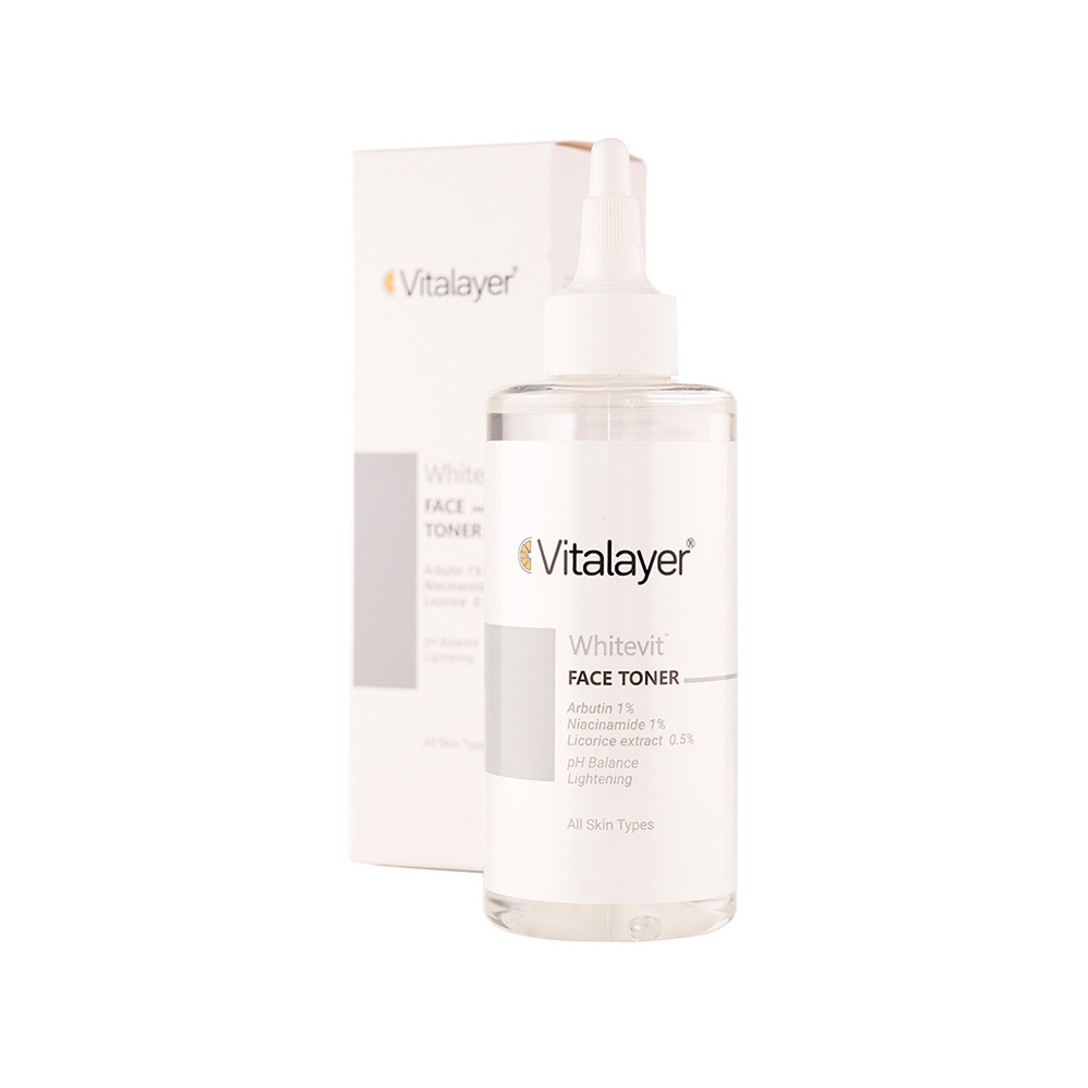 تصویر تونر پاک کننده صورت ویتالیر مدل وایت ویت مناسب انواع پوست‌ لک