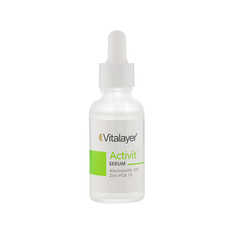 Vitalayer Activit Niacinamide Serum تصویر سرم نیاسینامید ویتالیر مدل اکتیویت مناسب پوست چرب
