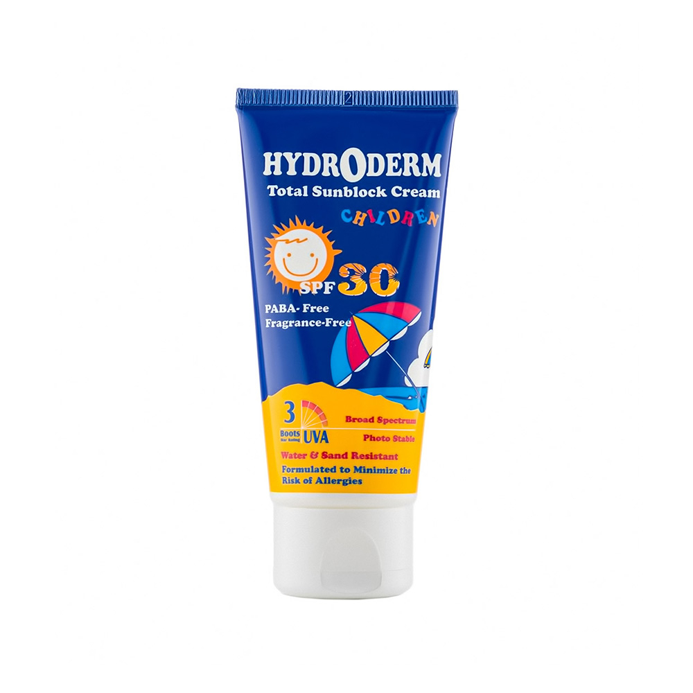 تصویر کرم ضد آفتاب بی رنگ کودکان هیدرودرم SPF30