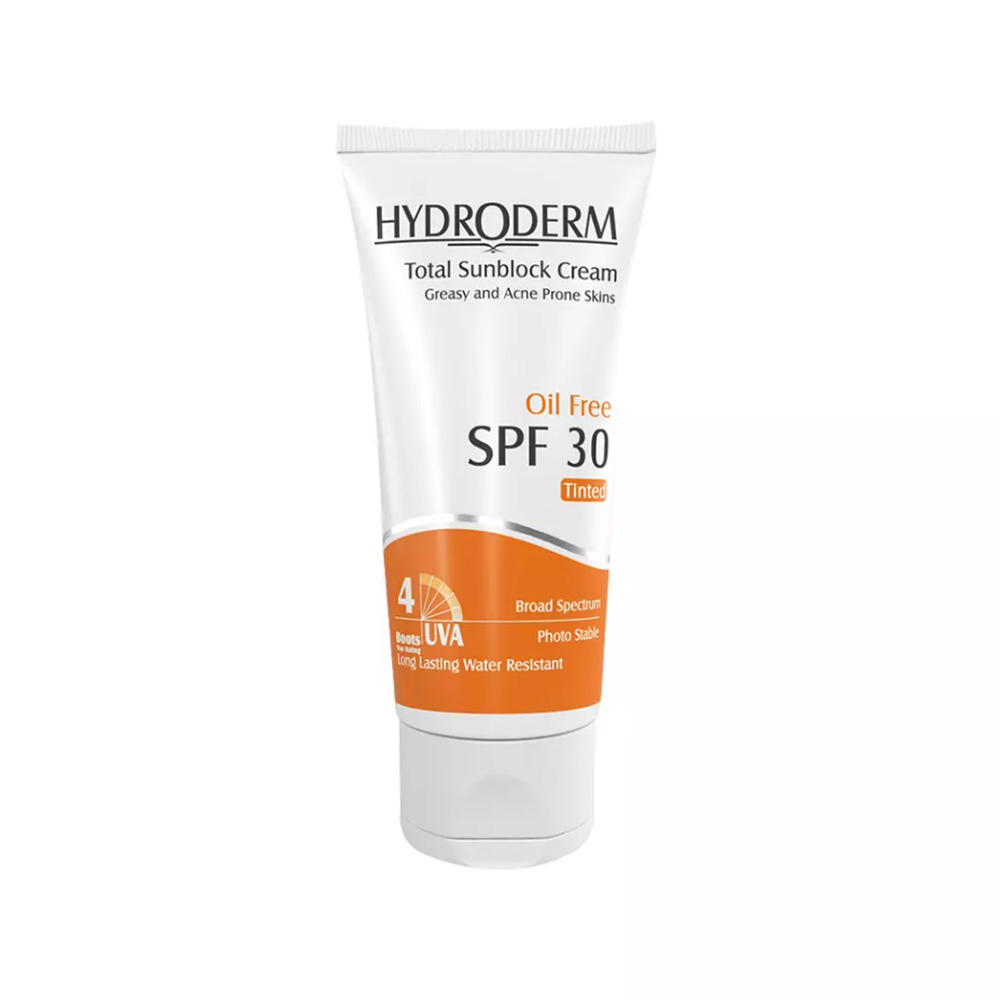 تصویر کرم ضد آفتاب فاقد چربی رنگی Spf30 هیدرودرم