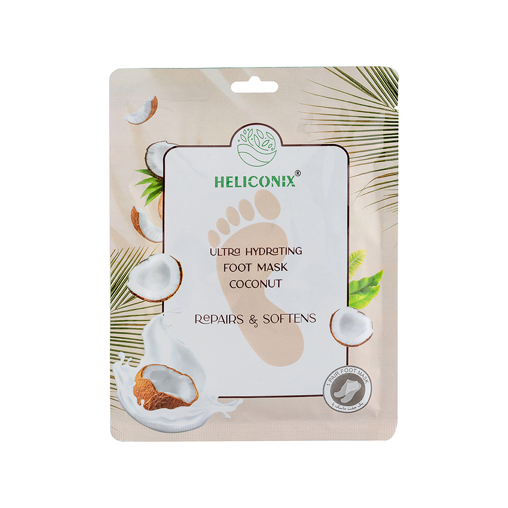 تصویر ماسک آبرسان پا هلیکونیکس حاوی عصاره نارگیل