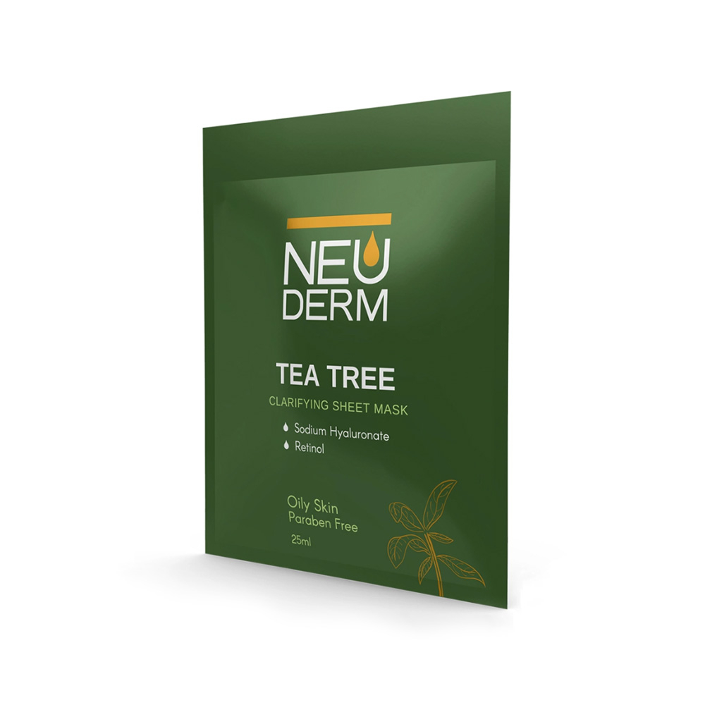 تصویر ماسک صورت ورقه ای نئودرم درخت چای سبز