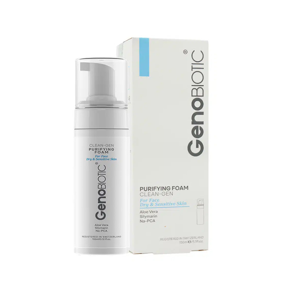 تصویر فوم شستشوی صورت ژنوبایوتیک مناسب پوست خشک و حساس