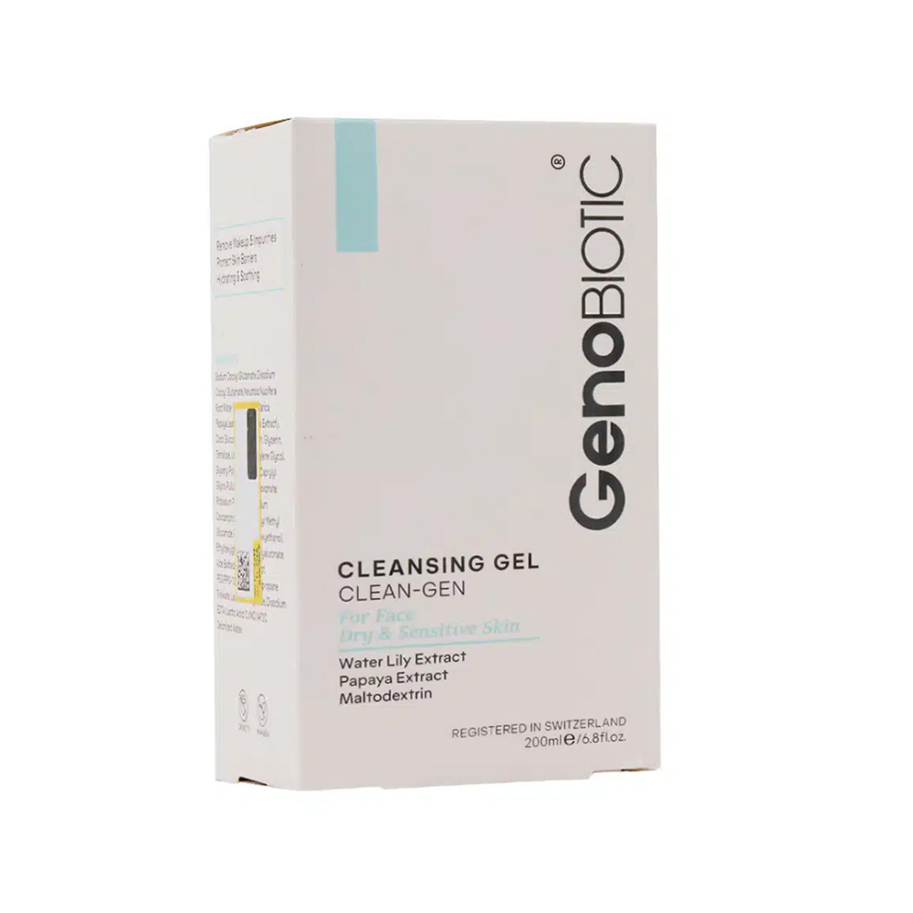 تصویر ژل شستشوی صورت ژنوبایوتیک مناسب پوست خشک و حساس