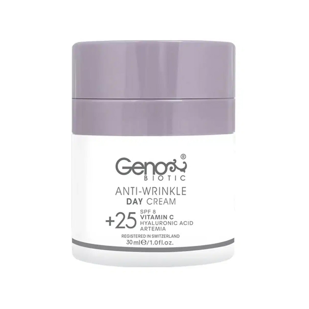 تصویر کرم روز ضد چروک ژنوبایوتیک مناسب بالای  25 سال