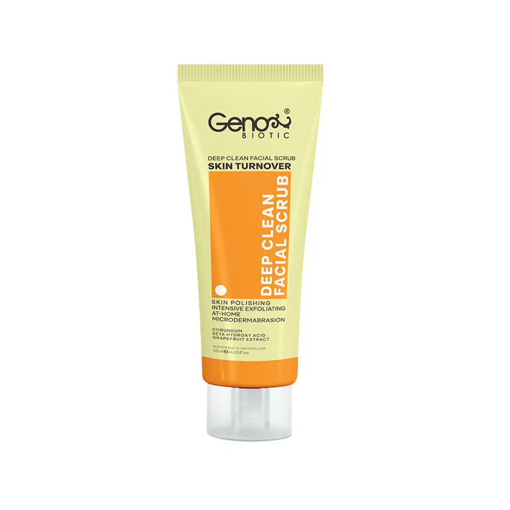 تصویر ماسک اسکراب قوی صورت ژنوبایوتیک مناسب پوست چرب و مختلط
