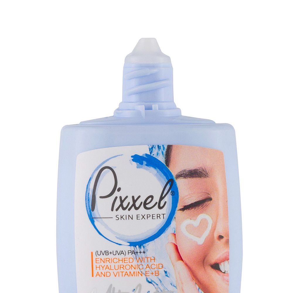 تصویر کرم ضد آفتاب بی رنگ Spf50 پیکسل مناسب پوست خشک و حساس