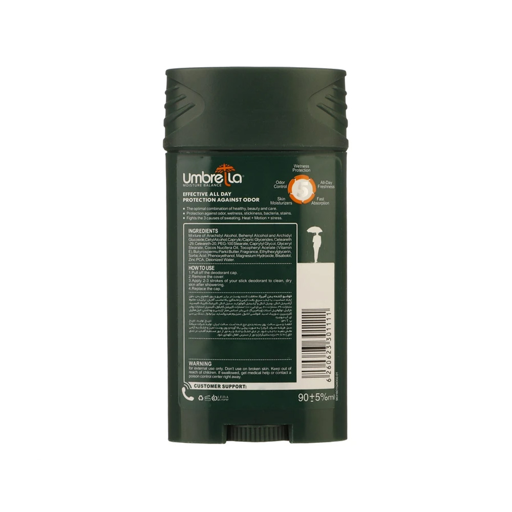 Umbrella Stick Deodorant Gentle Invisible تصویر دئودورانت مردانه آمبرلا مدل Gentle