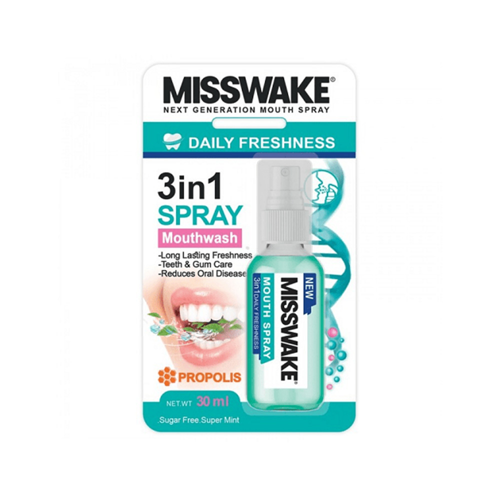 Misswake Mouthwash Mint spray تصویر اسپری خوشبو کننده دهان میسویک نعنا