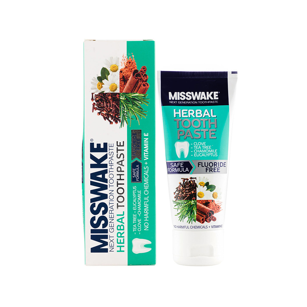 Misswake Clove And Tea Tree Herbal Toohthpaste تصویر خمیر دندان گیاهی میسویک حاوی عصاره میخک و روغن درخت چای