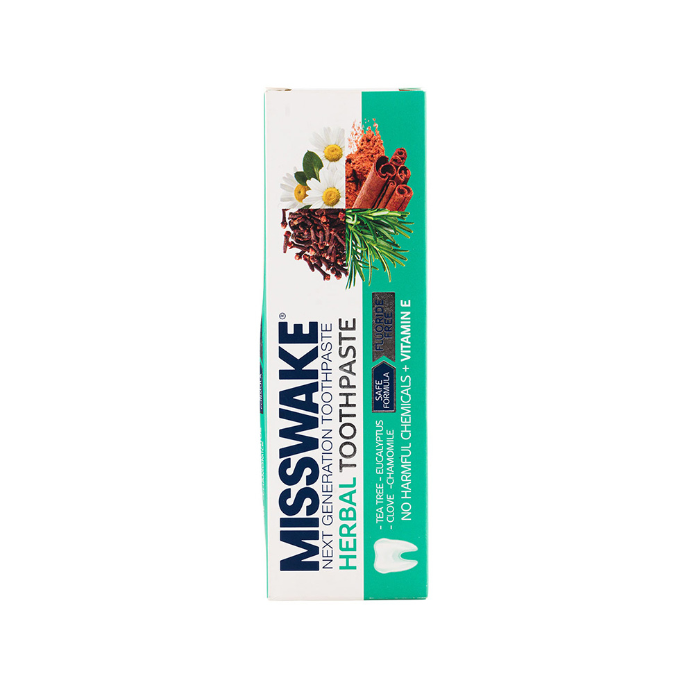 Misswake Clove And Tea Tree Herbal Toohthpaste تصویر خمیر دندان گیاهی میسویک حاوی عصاره میخک و روغن درخت چای