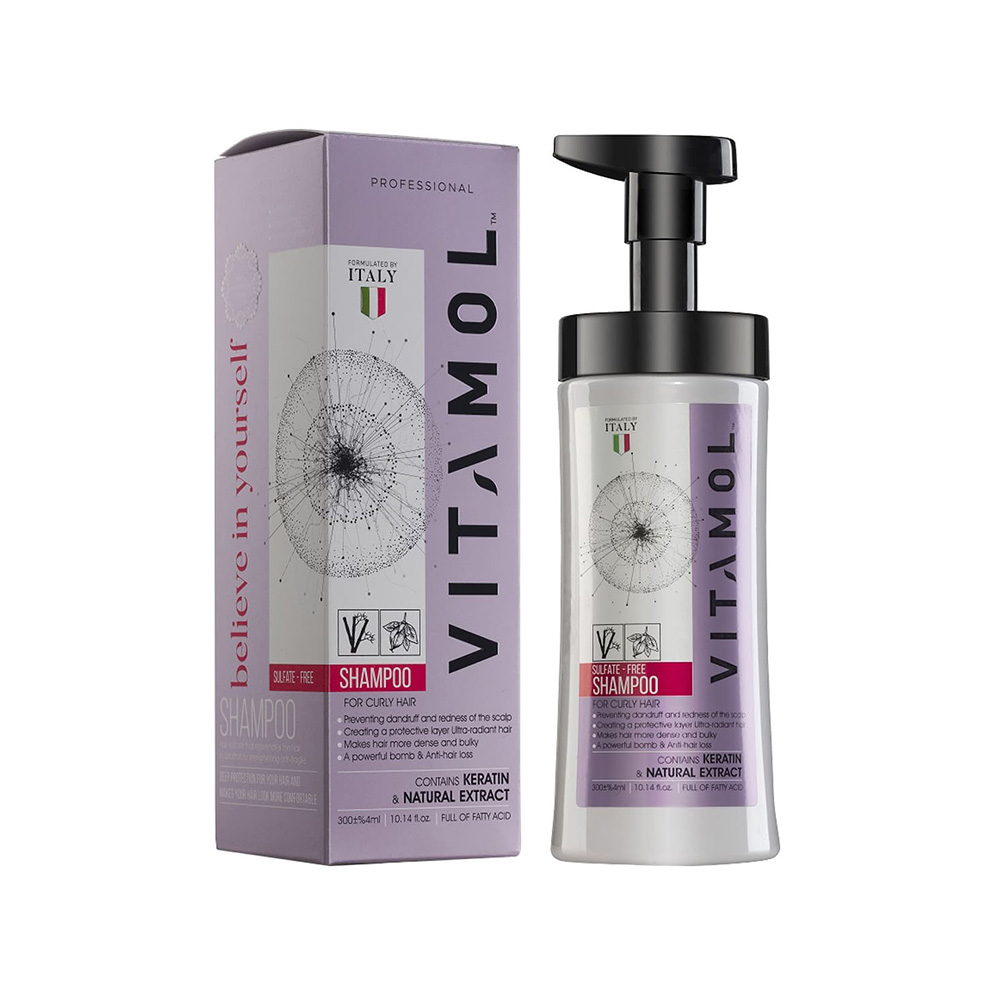 تصویر شامپو فاقد سولفات ویتامول مخصوص موهای فر و مجعد